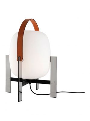 Cesta Metálica Table Lamp with Leather Handle Santa & Cole